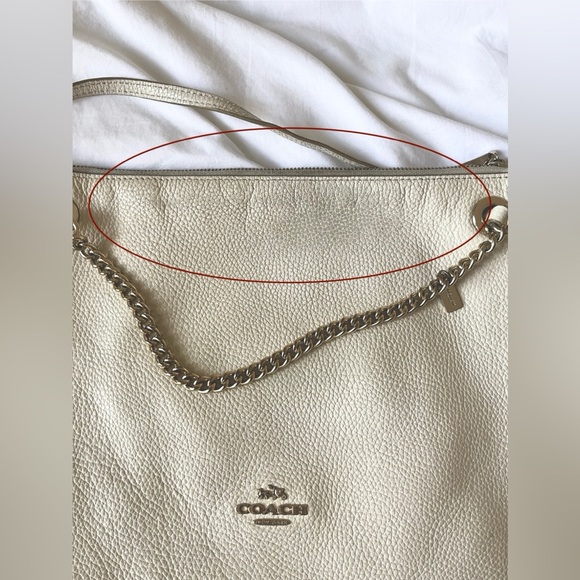 Vintage Coach Cream × Gold Slim Leather Shoulder Bag Fair condition - Picture 2 of 12